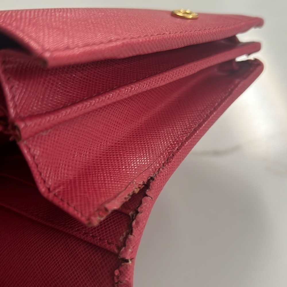 PRADA Saffiano clutch crossbody pink bag - Picture 11 of 16